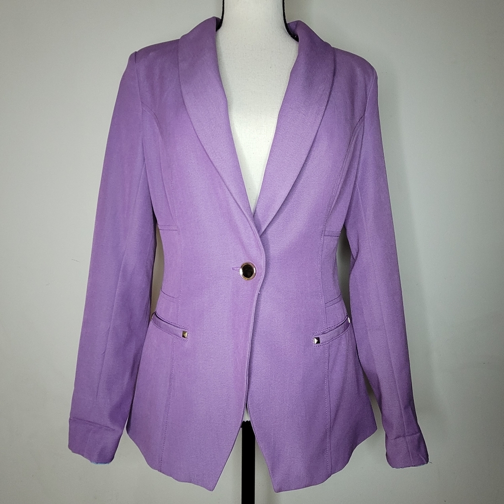 IMAN light purple blazer